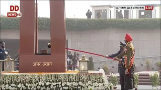 Amar Jawan Jyoti at India Gate merged with eternal flame at National War Memorial