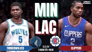 TIMBERWOLVES vs CLIPPERS | FULL GAME SIMULATION | NBA 2K24 ULTRA REALISTIC GRAPHICS