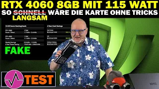 NVIDIAs Trick mit der "defekten" Telemetrie der GeForce RTX 4060 - Ernüchternde Tests mit 115 Watt