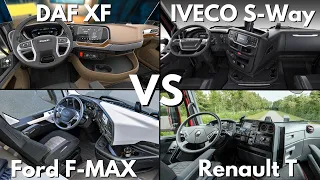 Interior Truck Battle ▶ DAF vs. IVECO vs. Ford vs. Renault