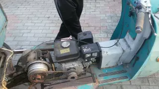 мотороллер с двигателем от мотоблока