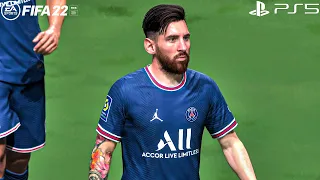 FIFA 22 PS5 - PSG vs Lille Ft. Neymar, Mbappe, Messi, | Ligue 1 Uber Eats | Gameplay & Full match