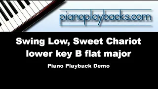 Swing Low Sweet Chariot (Gospel, Traditional) Playback Instrumental Demo lower key B flat major