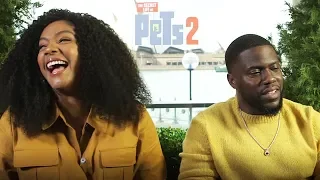 "Snowball saved the day, let’s be clear" Kevin Hart & Tiffany Haddish Stoush in "Pets 2" Interview