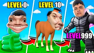 VIREI MINHOCA POR 1 DIA E EVOLUÍ ATÉ SER O ANIMAL MAIS FORTE NO ROBLOX!!