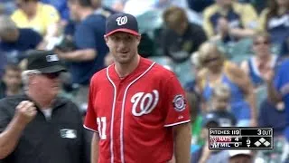 WSH@MIL: Scherzer fans 16 in one-hit shutout