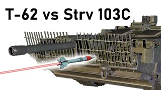 Strv 103 BAR ARMOUR SIMULATION | T-62 vs S-Tank | 115mm 3BM3 APFSDS Armour Piercing Simulation