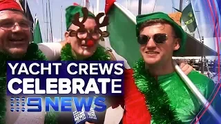 International Sydney to Hobart crews celebrate Christmas down under | Nine News Australia