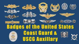 Coast Guard and Coast Guard Auxiliary Qualification and Identification Badges and USCG Skill Badges.