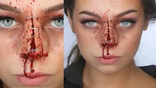 SPLIT NOSE Halloween Makeup Tutorial