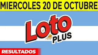 Resultados del sorteo Loto Plus del Miércoles 20 de Octubre del 2021