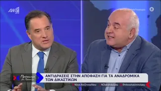 Ο Άδωνις Γεωργιάδης με τον Νίκο Χατζηνικολάου στο “Πρόσωπο με Πρόσωπο” στον ΑΝΤ1 05.10.2023