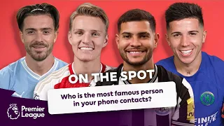 Premier League players put on the spot ft. Grealish, Odegaard, Guimaraes & Enzo