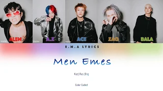 Ninety One - 'Men Emes' Color coded lyrics (Kaz|Rus|Eng)