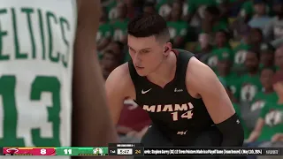 NBA 2K24: Playoff mode - Boston Celtics vs Miami Heat - (Xbox Series X) [4K60FPS]