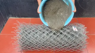 Great unique idea / How to make easy flower pots from wire mesh and cement / Garden decoration