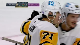 Evgeni Malkin and Sidney Crosby set up Letang's goal vs Wild (17 nov 2022)