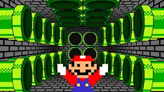 Super Mario: 100 Mystery Pipes But Only One Lets MARIO Escape!