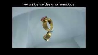 Goldring mit pinkem Turmalin (Gelbgold 585) Turmalinring