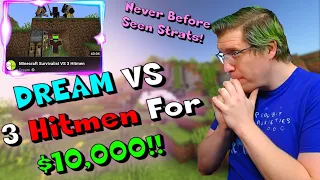 DREAM'S $10K Minecraft Challenge?! Reacting to "Minecraft Survivalist vs. 3 Hitmen"