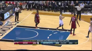 Norris Cole and Hassan Whiteside embarrassing inbounds turnover: Heat at Timberwolves