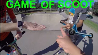 GAME OF SCOOT WITH RANDOM KID AT THE SKATE PARK