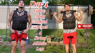 Day 4 weighted Leg superset follow along for Strong Athletic Lower body#fitness #viral #workout