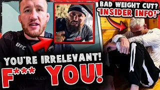 Justin Gaethje SNAPS on IRRELEVANT Jorge Masvidal! INSIDER INFO Charles Oliveira had BAD WEIGHT CUT?