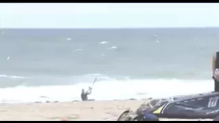 this kite surfer really went high in the sky ( hurricane Matthew )