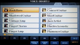 Yamaha PSR-S970 Voice Patch Demos P2: Guitar & Bass