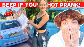 BEEP IF YOU'RE HOT PRANK ON BEST FRIEND!!! (GONE WRONG!)