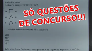 RACIOCÍNIO LÓGICO #95 - SÓ QUESTÕES DE CONCURSO!!!