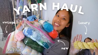 THRIFTED YARN HAUL | how I found luxury and vintage yarns for amazing prices on Whatnot!