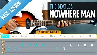 How to Play "Nowhere Man" By The Beatles On Bass (Lesson With Tabs)