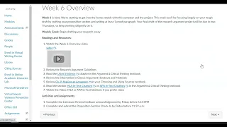 ENG 102 8-week online Week 6 overview