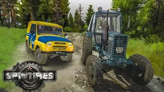 ПОЛИЦЕЙСКАЯ ПОГОНЯ ЗА ПЬЯНЫМ ТРАКТОРИСТОМ! УАЗ ПРОТИВ ТРАКТОРА В SPINTIRES