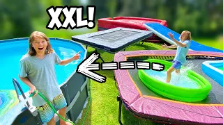 Wir bauen einen RIESEN TRAMPOLIN WASSERPARK PARKOUR!