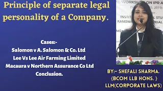 Separate Legal Personality Concept of Company. #companiesact2013 #legaleducation #lawyer #ytvideoes