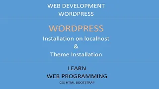 How to install WordPress on Local webserver and Theme installation