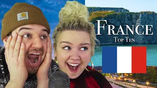 Top 10 Places To Visit In France | AMERICAN COUPLE REACTION