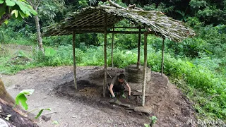 LIVING OFF GRID: How to build a bamboo house 2021 - My Daily Life (Episode 18)