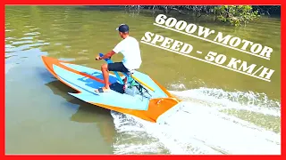 Making of Speed Boat (Jet Ski or Water Boat) with Foam (Thermocoal) 6000W Motor #QuantechoHD