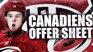 HABS OFFER SHEET SEBASTIAN AHO - MONTREAL CANADIENS OFFER SHEET AHO / Carolina Hurricanes NHL News