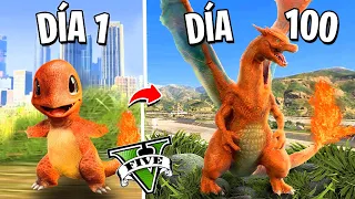 SOBREVIVÍ 100 DÍAS como CHARIZARD en GTA 5!! (Pokémon mod)