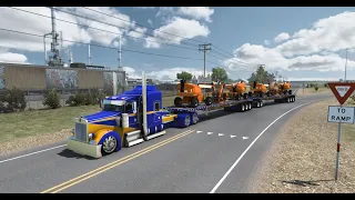 Texas San Angelo to Odessa W900 Cat 3406B of slav jerry - ATS / American Truck Simulator 4K PNG