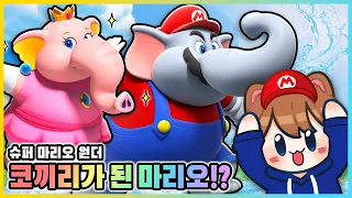 [슈퍼 마리오 원더] 마리오와 피치 공주가 코끼리가 된 이유는!? (1화) 새상놀이터