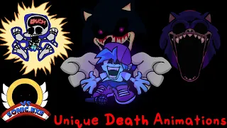 Friday Night Funkin' VS Sonic.exe 2.0 All unique death animations | FNF MODS