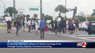 Protesters demand release of body camera footage in Orange County deputy-involved shooting
