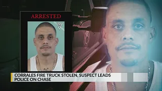 Man accused of stealing fire truck, leading police on chase