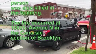 Fire kills fire fighter FDNY Canarsie Brooklyn New York